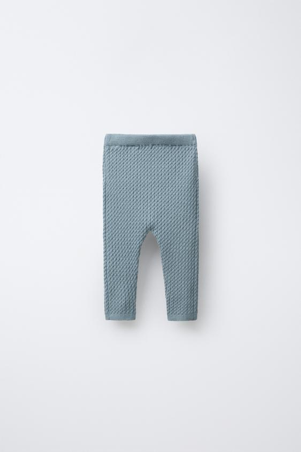 ZARA ЛЕГИНСЫ КРУПНОЙ ВЯЗКИ, ВЫЦВЕТШИЙ СИНИЙ