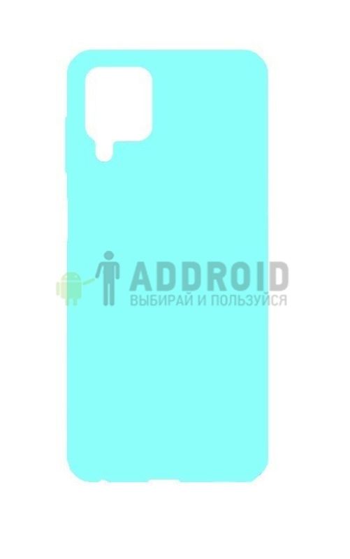 Силиконовый чехол для Samsung Galaxy A12 голубой