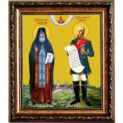 Феодор Ушаков и Феодор Санаксарский. Икона на холсте.