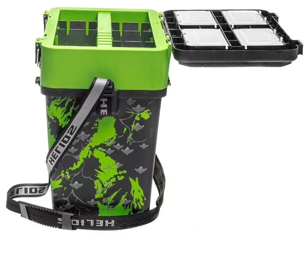 Ящик рыболовный зимний Helios SHARK двухсекционный (19л)