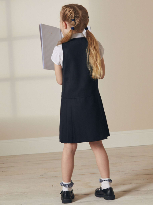 Сарафан школьный на молнии для девочки Next 972-633, Темно-синий