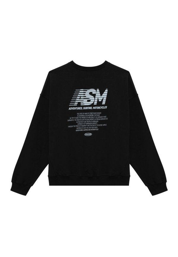 Толстовка Оверсайз ASM черная - фото 2