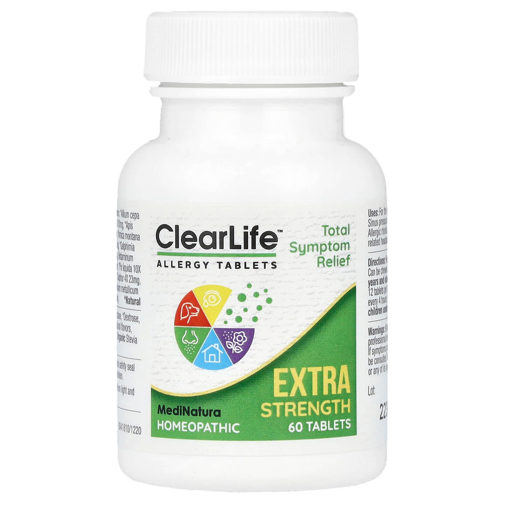 MediNatura, ClearLife™, таблетки от аллергии, 60 таблеток