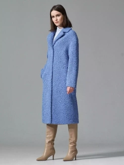 Шуба искусственная тедди чебурашка, голубая, SilverFox