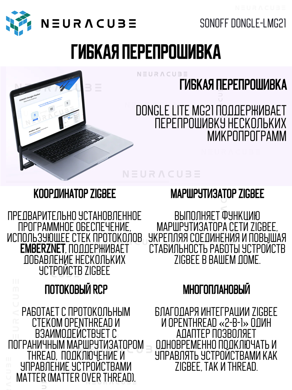 Zigbee 3.0 Стик SONOFF Dongle-LMG21