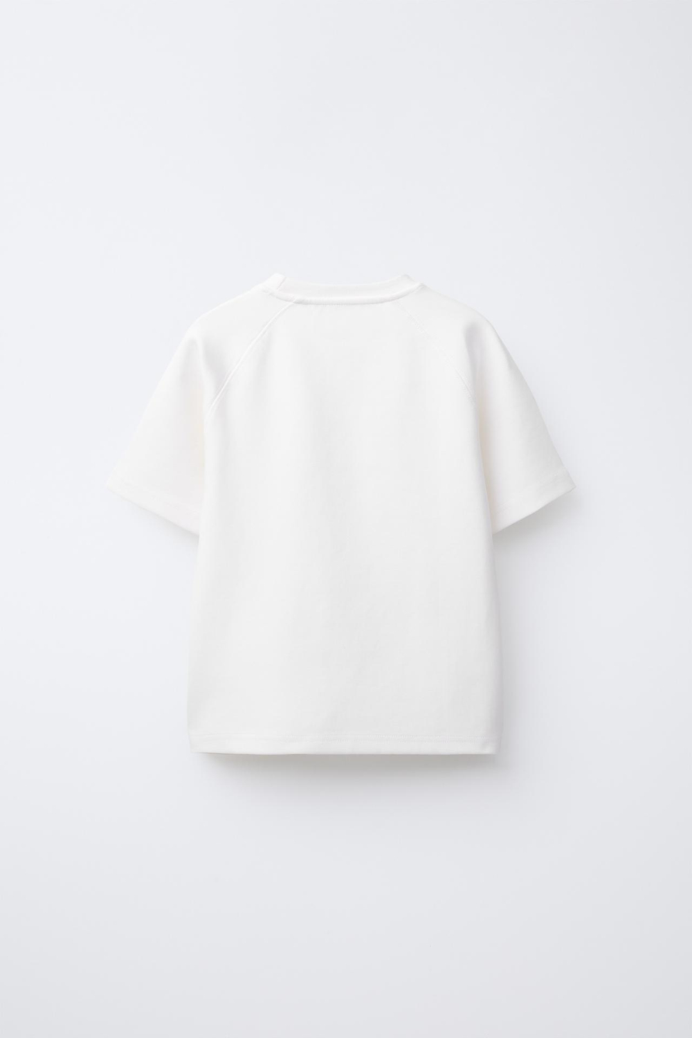 ZARA ФУТБОЛКА С НАШИВКАМИ, БЕЛЫЙ