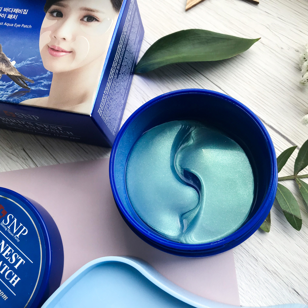 SNP Bird's Nest Aqua Eye Patch гидрогелевые патчи для кожи вокруг глаз Ласточкино гнездо