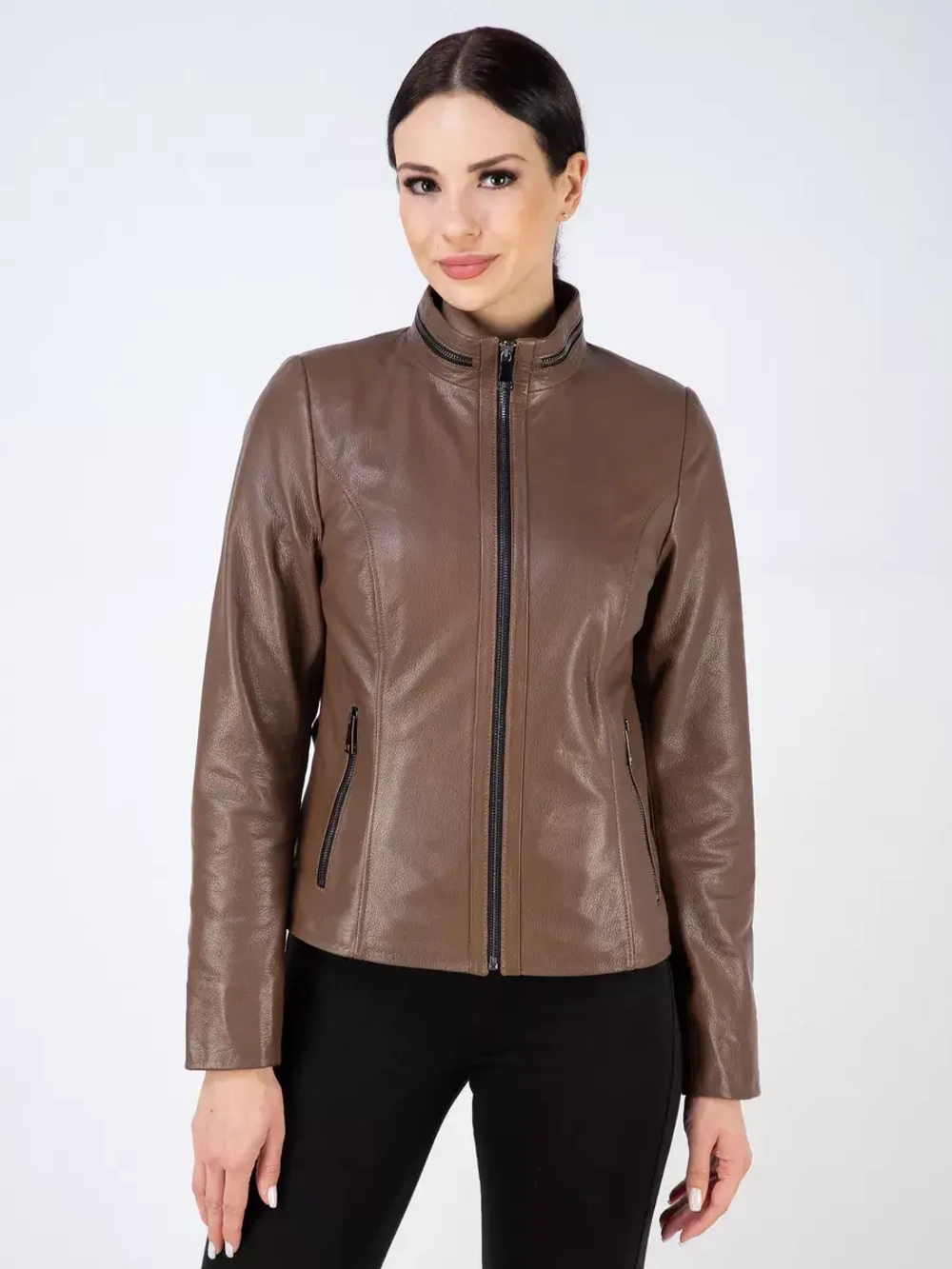 Куртка кожаная демисезонная