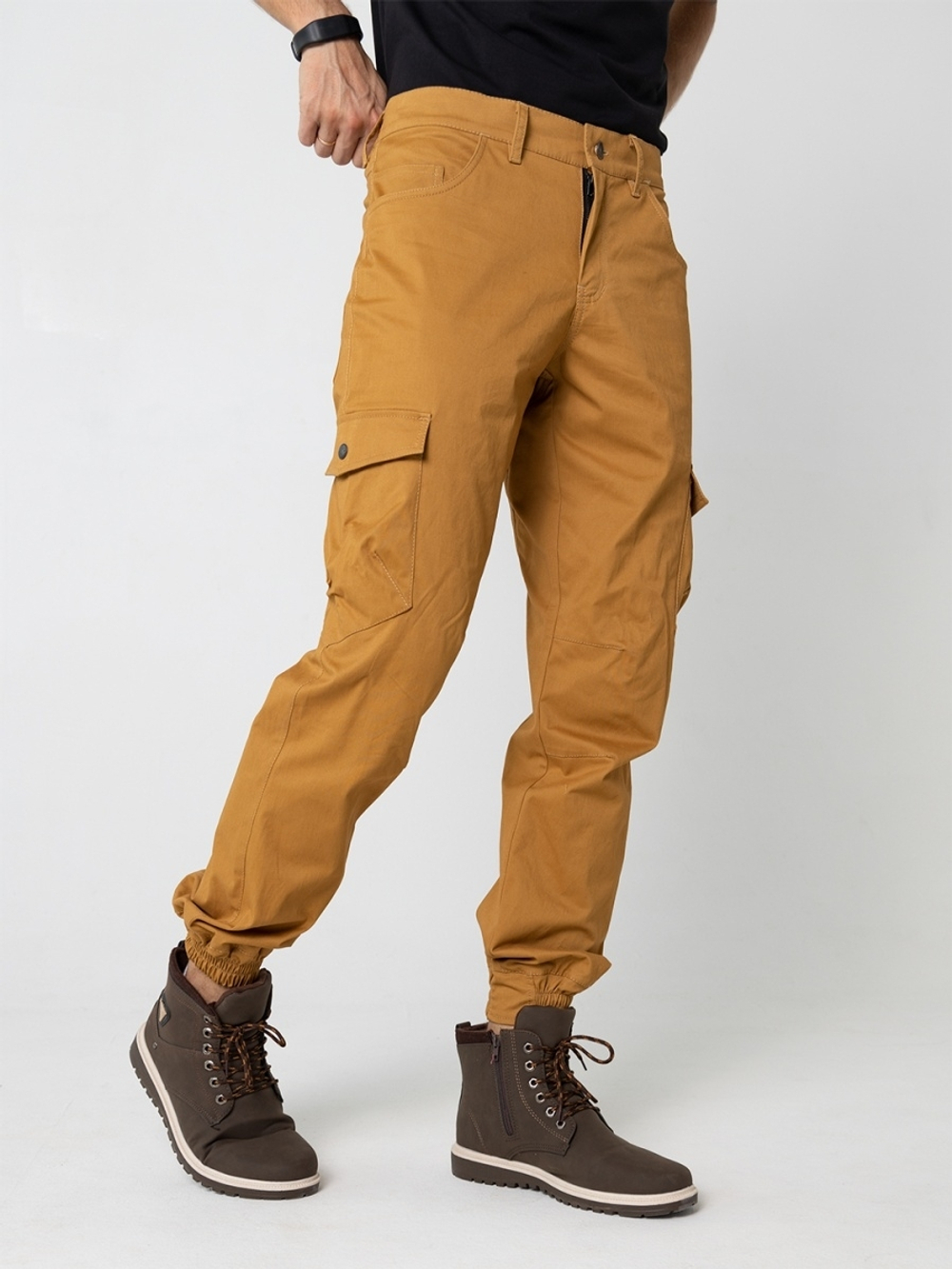 Брюки карго мужские горчичные Город Горький