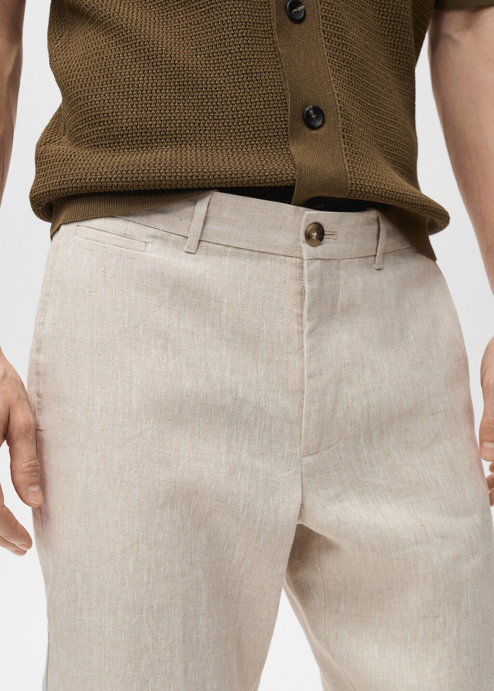 Брюки 100% лен slim fit