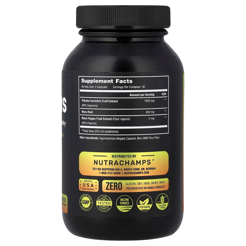 NutraChamps, якорцы, 90 веганских капсул