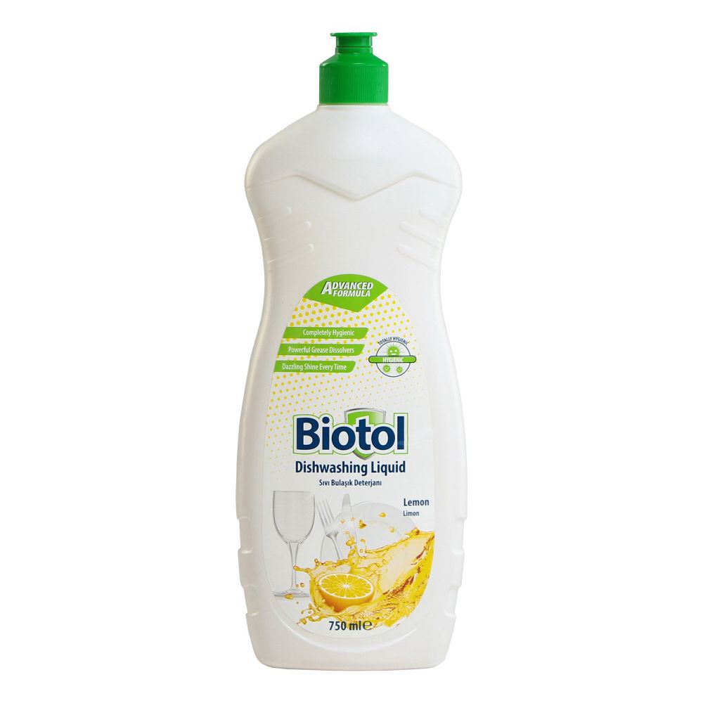 Жидкое средство для мытья посуды торговой марки BIOTOL Lemon 750 мл