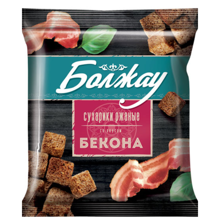 Сухарики ржаные Болжау бекон 40 гр