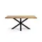 Argo Стол с дубовым шпоном натурального цвета и стальными ножками с черной отделкой 160 x 90 см