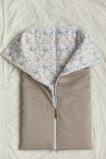 Комплект на выписку Зайчишки (кофейно-серый)/Какао (3 предмета)