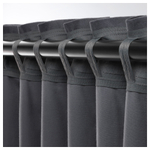 Комплект штор IKEA SANELA (САНЕЛА), Темно-серый, 140x250 см, 2 шт