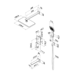 Душевая система 35к IDDIS PARGM03i68 "Parker" лейка "Тропический душ" встраиваемая ГРАФИТ матовый