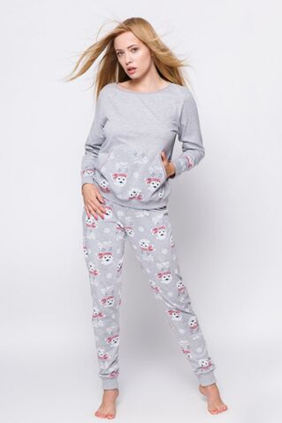 Пижама Happy Owl с совятами (Размер: XL) (Цвет: серый)