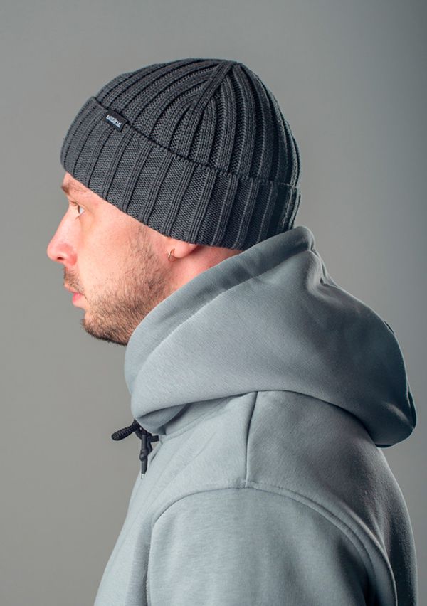 Шапка AW42 Beanie серая - фото 2