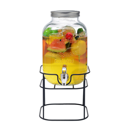 Диспенсер для напитков, стеклянный с краном на металлической подставке, 5 л, P.L.- Proff Cuisine 81269701