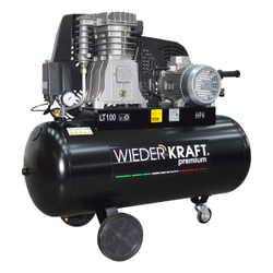 WDK-91054 Компрессор поршневой с ременным приводом: 541 л/мин, 3 КВт, 380 В, ресивер 100 л