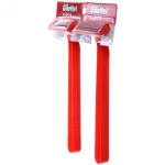 Станок одноразовый для бритья 24шт., 2 лезвия, цвет красный (цена за 24шт)