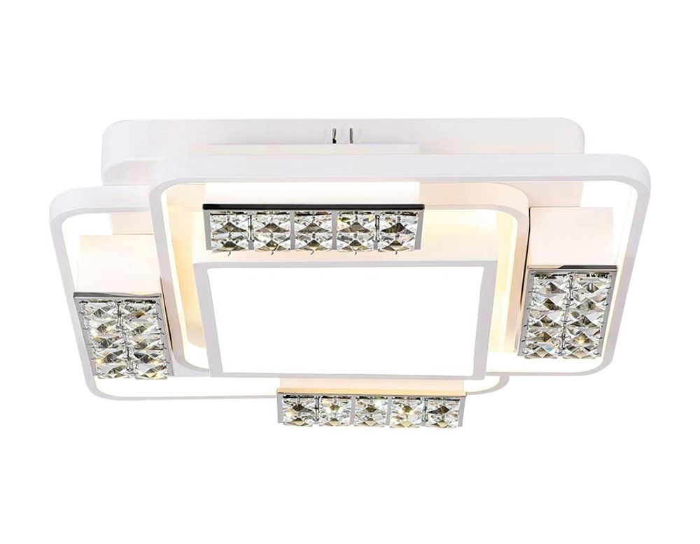 Потолочный светодиодный светильник с пультом FA144 WH белый 96W 500*500*110 (ПДУ РАДИО 2.4)