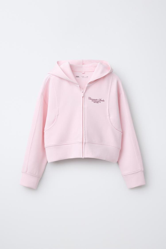 ZARA ХУДИ С МОДАЛОМ, ПАСТЕЛЬНО-РОЗОВЫЙ