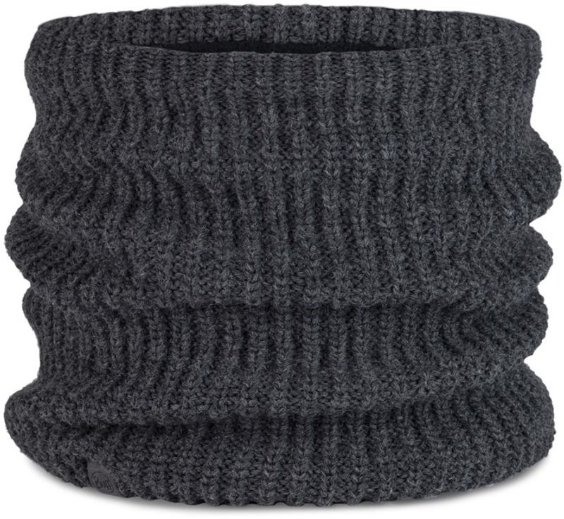 Вязаный шарф-труба с флисом Buff Knitted & Fleece Neckwarmer Jarn Graphite Фото 1