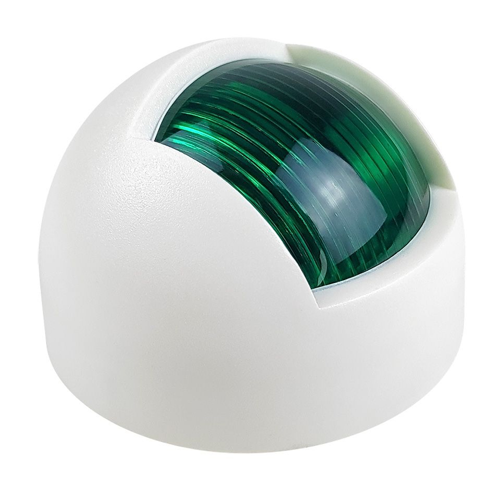 Огонь бортовой зеленый, 12В, 5 Вт, белый корпус (10269226)