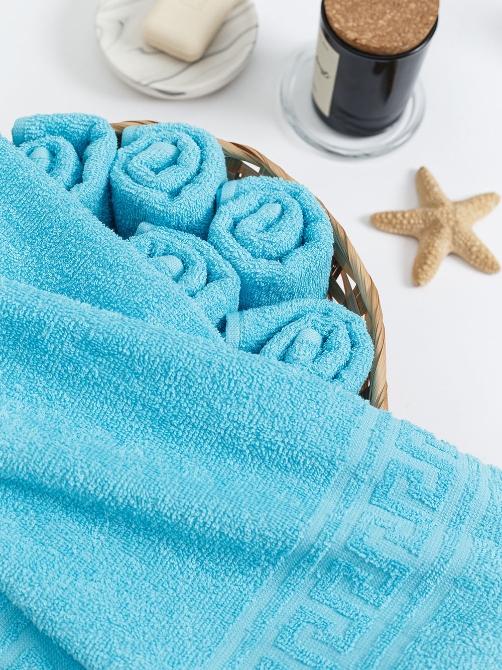 Полотенце махровое, г/к, 30х50, арт. ВТ 30-50Г, 380 гр/м2, цвет: 502-ярко-голубой,