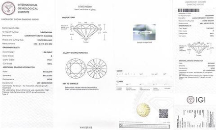 Лабораторно-выращенный бриллиант Кр-57 6.54-6.59 мм D/VVS1 1.04 ct