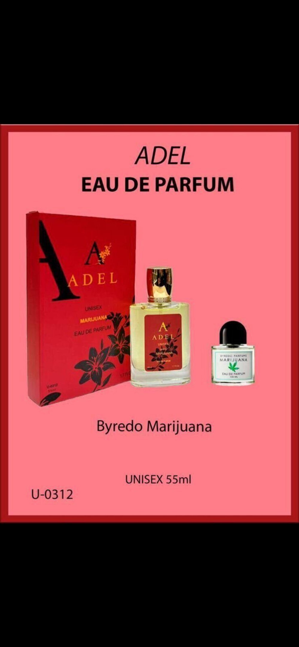 Adel U-0312 Byredo Marijuana eau de parfum unisex 55 ml.