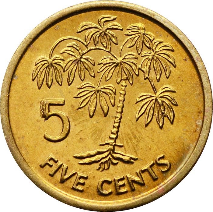5 центов 1982-2003 Сейшелы