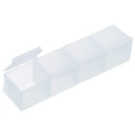 Таблетница - органайзер 4 ячейки «VOSTOKDOM», микс три цвета, 10*2.5*2см