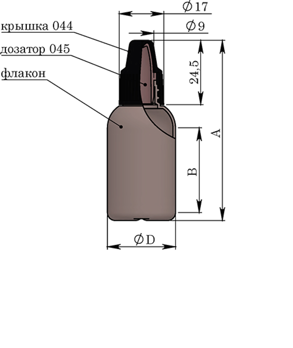 Флакон 18 мл 18 мм ПНД от производителя Тара-Гост