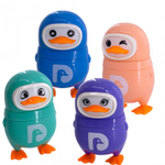 Точилка пластиковая с ластиком Alingar "Веселые утки", 1 отверстие, контейнер, ассорти, картонная упаковка