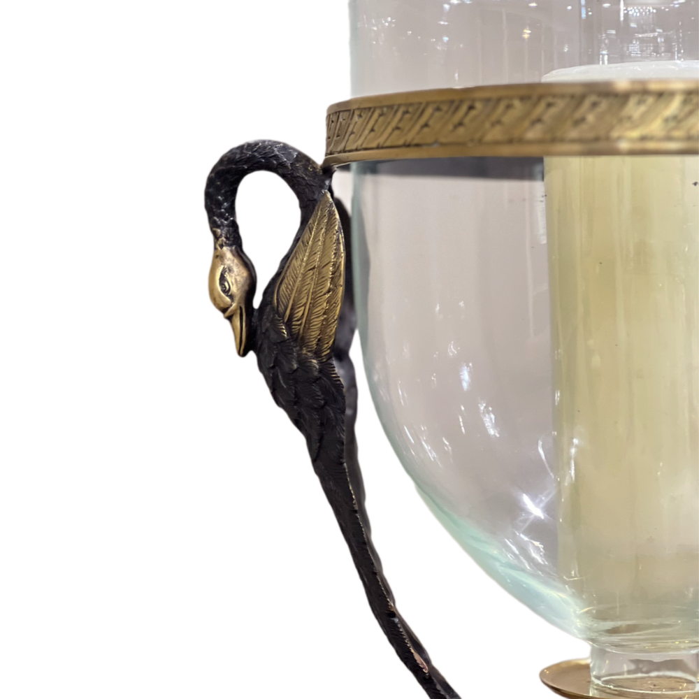 Антик подсвечник Лебеди 45 см - канделябр