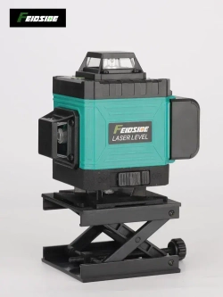 Лазерный уровень,Зеленый луч,4D 16 Линий,2 Батарейки Комплект
