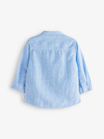Рубашка льняная для мальчика Next U72-310, Голубой