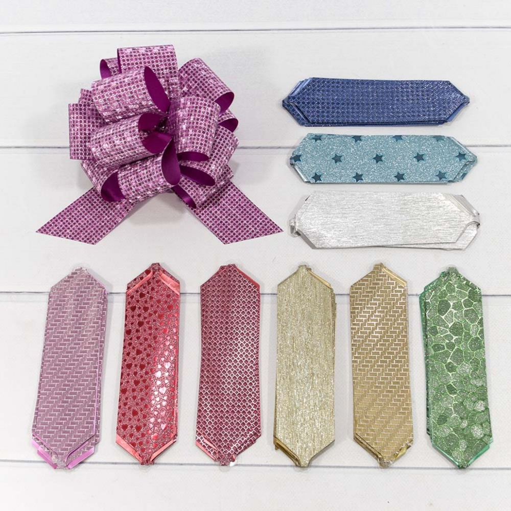 Бант Шар 5см Набор 10 шт "Блеск" с рисунком (Микс)