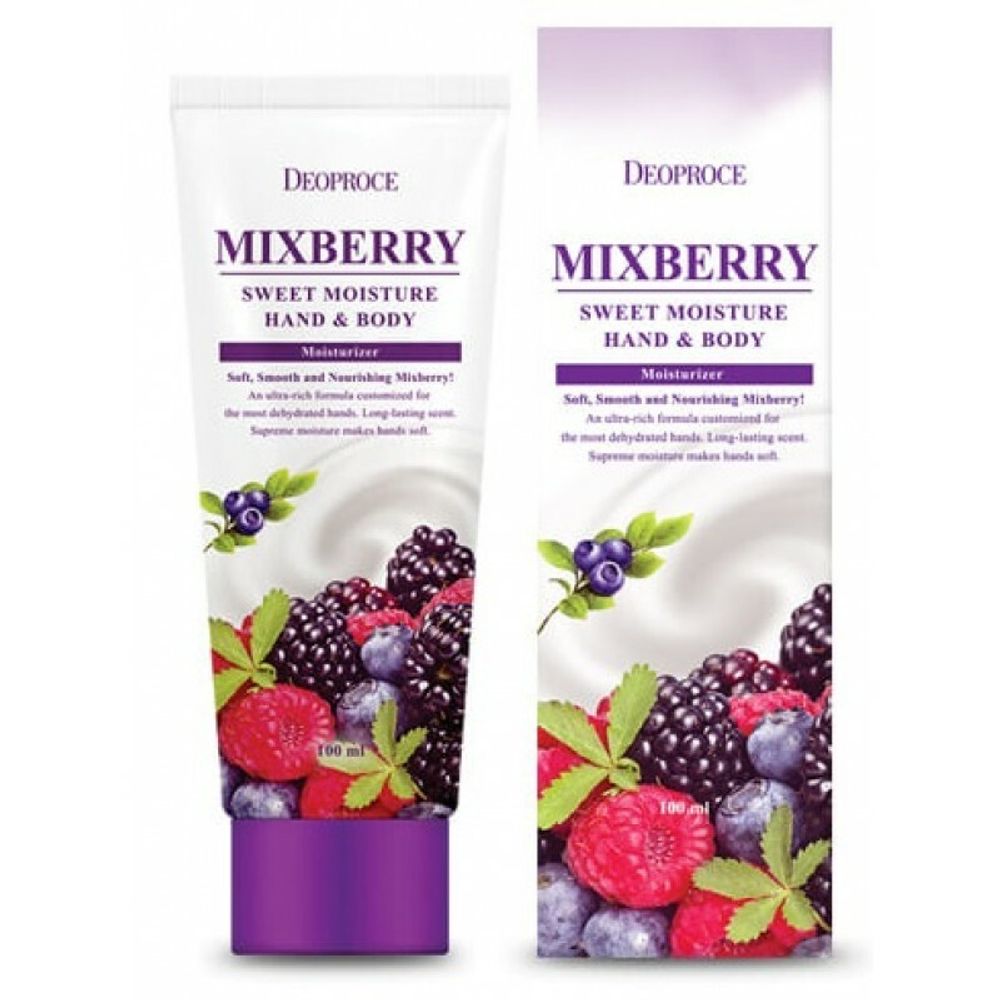 Deoproce Mixberry Sweet Moisture Hand &amp; Body Moisturizer увлажняющий крем для тела и рук с экстрактом лесных ягод