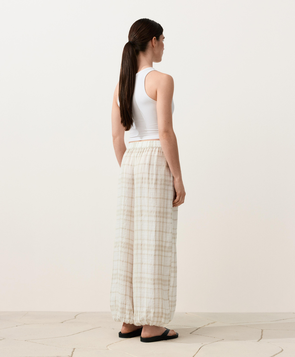 OYSHO Свободные брюки из 100% льна, экрю