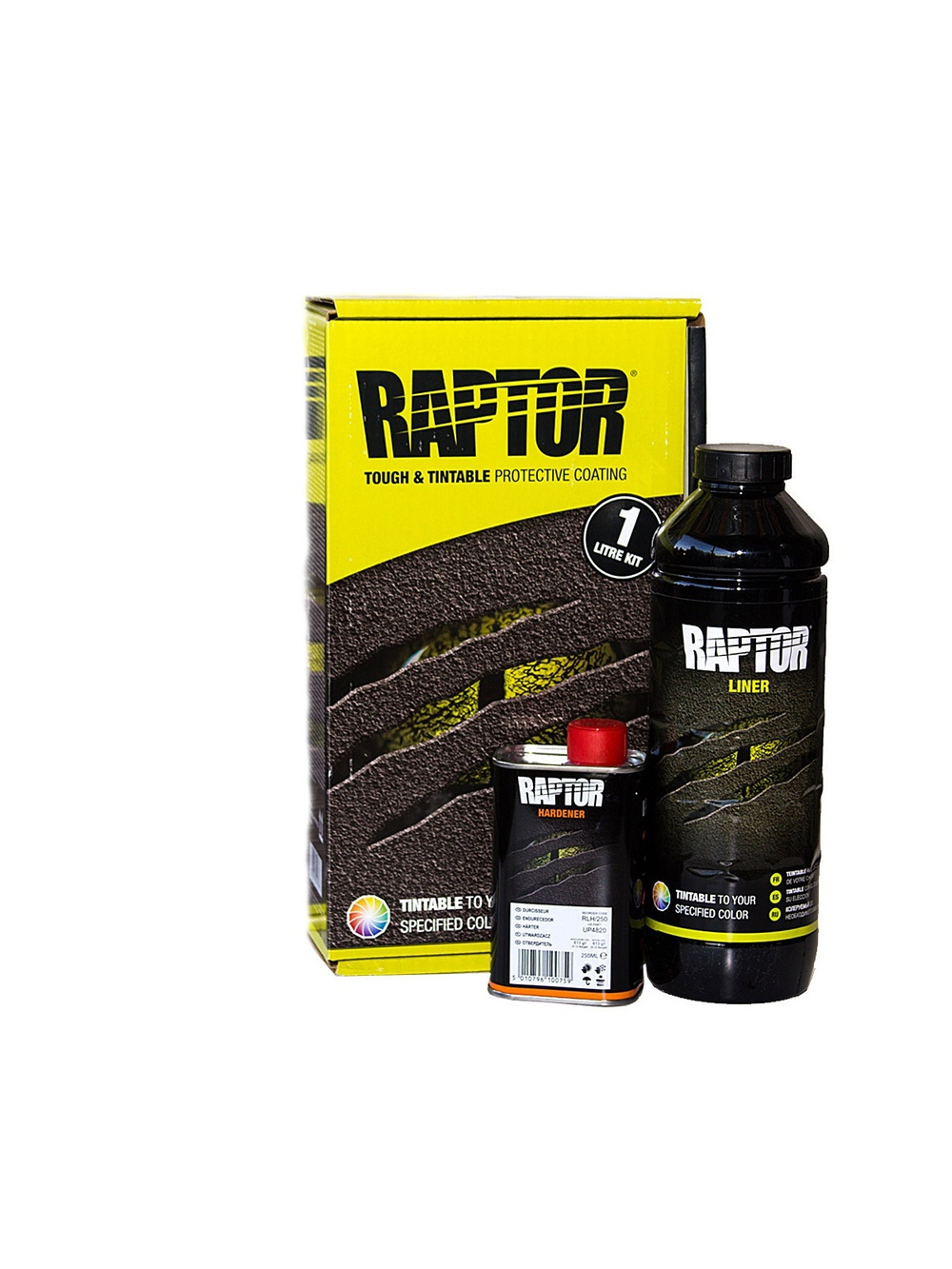 Покрытие защитное повышенной прочноcти RAPTOR, колеруемое, с отвердителем 2K U-POL 1л