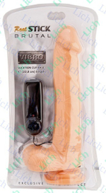 Телесный вибратор на присоске, 22,8 см