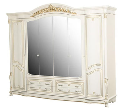 Шкаф 4-х дв "Касандра" бежевая