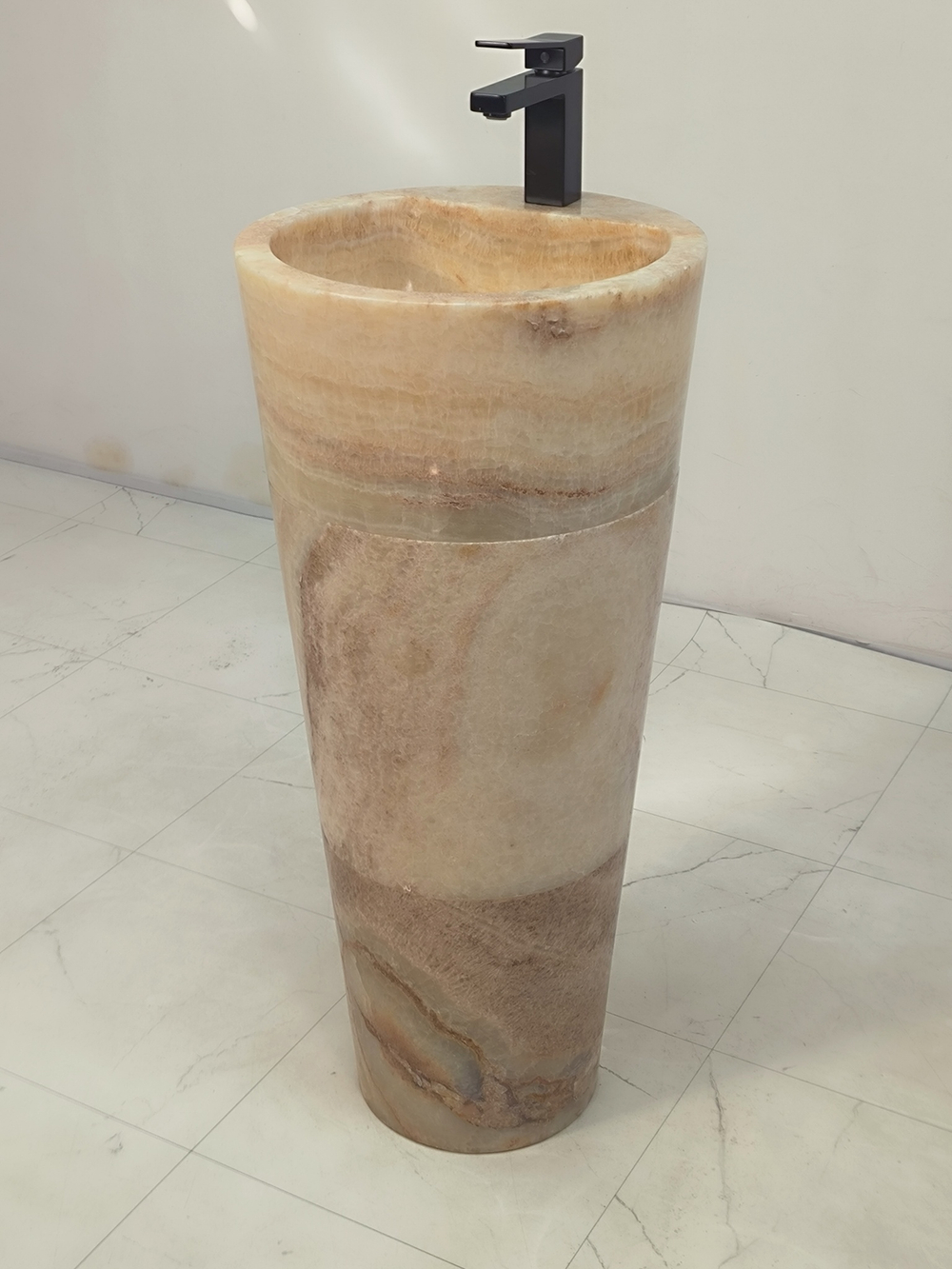 Раковина напольная из оникса Yellow ON-61358 (40*40*90)