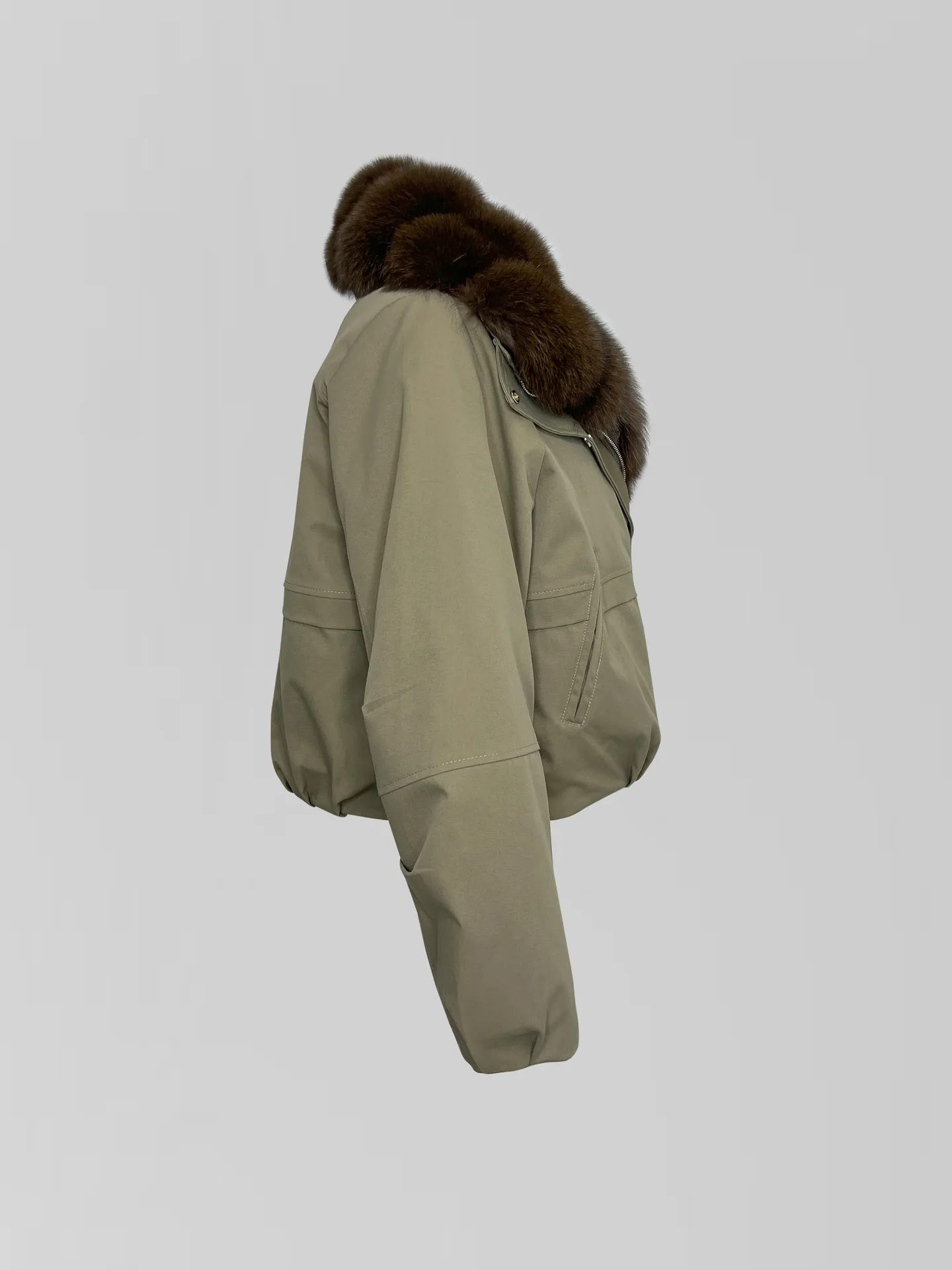 Куртка-парка 2532 укороченная со съемным воротником из меха