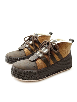 Ботинки зимние "Beige&Brown"