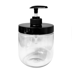 Крышка 89 черная с Дозатором для мыла, винтовой рифленый капелька